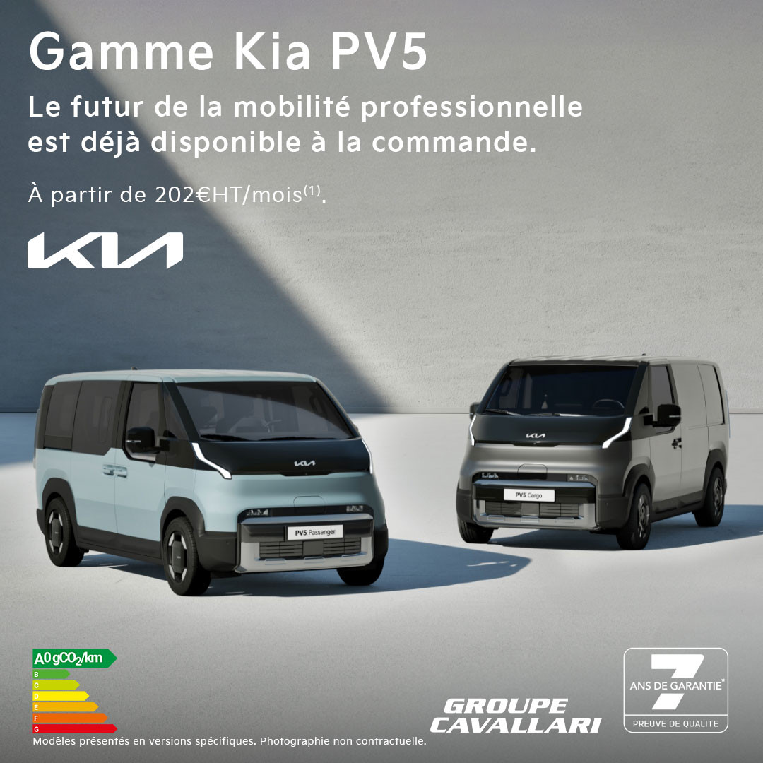 KIA PV5 DES 202 € HT /MOIS